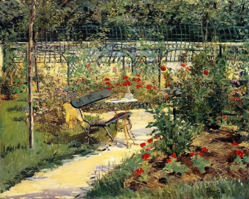 地味なシーン Painting - 夏のベンチ エドゥアール・マネの風景